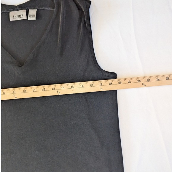 Chicos Travelers 3 Piece Set Black Cardigan Tank Pants Womens Size 3 Large XL - Picture 5 of 11